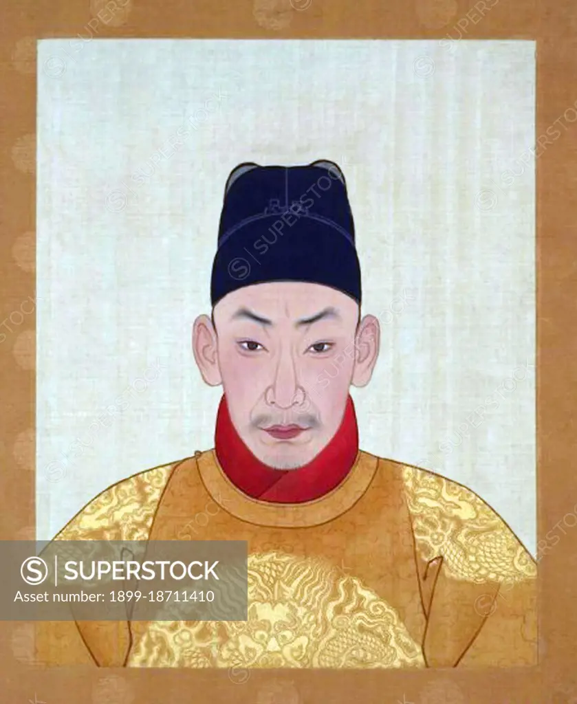 Emperor Zhengde, 11th ruler of the Ming Dynasty (r. 1505-1521). Personal Name: Zhu Houzhao, Zhu Hòuzhào. Posthumous Name: Yidi, Yìdì. Temple Name: Wuzong, Wuzong. Reign Name: Ming Zhengde, Ming Zhèngdé. The Zhengde Emperor was 11th emperor of China (Ming Dynasty) between 1505-1521. Born Zhu Houzhao, he was the Hongzhi Emperor's eldest son. His era name means 'Rectification of Virtue'. Though bred to be a successful ruler, Zhengde thoroughly neglected his duties, beginning a dangerous trend that would plague future Ming emperors. The abandoning of official duties to pursue personal gratifications would slowly lead to the rise of powerful eunuchs that would dominate and eventually ruin the Ming Dynasty.