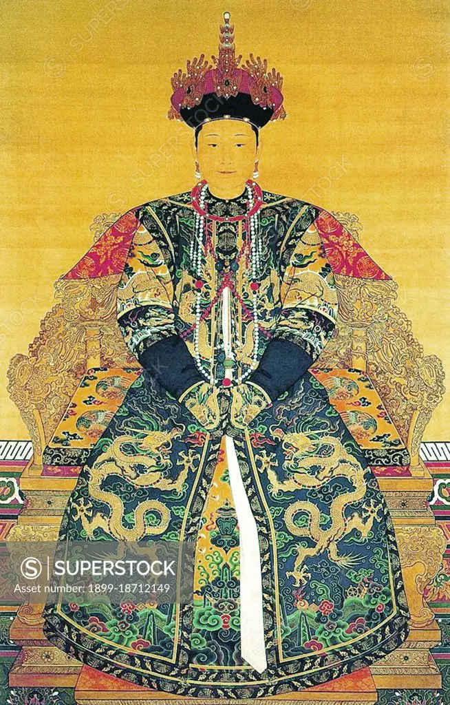 Empress Xiao Hui Zhang was of the Mongol Borjigit clan. When in 1653 Shunzhi's first Empress was demoted she was promoted to Consort. One year later she became officially Shunzhi's second Empress. When the Kangxi Emperor ascended the throne, Hui Zhang was made Dowager Empress, although she was not the biological mother of the new emperor. Empress Hui Zhang died in 1717 in the Imperial Palace, aged 76.