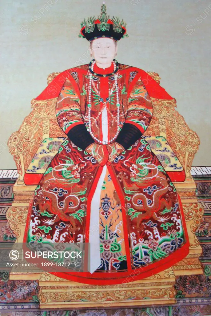 Empress Xiao Hui Zhang was of the Mongol Borjigit clan. When in 1653 Shunzhi's first Empress was demoted she was promoted to Consort. One year later she became officially Shunzhi's second Empress. When the Kangxi Emperor ascended the throne, Hui Zhang was made Dowager Empress, although she was not the biological mother of the new emperor. Empress Hui Zhang died in 1717 in the Imperial Palace, aged 76.