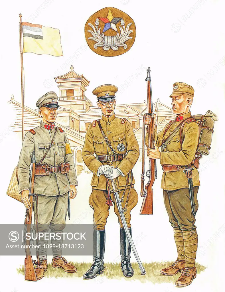 The Manchukuo Imperial Army was the armed force of the Japanese dominated puppet state of Manchukuo, serving as the land forces, along with the Manchukuo Imperial Guards. There was also a Manchukuo Imperial Air Force and a Manchukuo Imperial Navy. After the Mukden Incident in 1931, the Imperial Japanese Army inherited approximately 60,000 troops of Marshal Zhang Xueliang's 160,000 strong Northeastern Army, who had defected to the Japanese with their generals. The Manchukuo Imperial Army was formed from these forces after the establishment of the state of Manchukuo in March 1932. They were initially armed from the captured equipment and arsenals of the Northeastern Army. As many of the men were inexperienced recruits or irregular forces, and many were opium addicts, they were not of the highest grade in combat ability. Furthermore, many were simply mercenaries willing to fight for the side with the highest pay, and consequently the reliability, if not the loyalty, of many units of the e