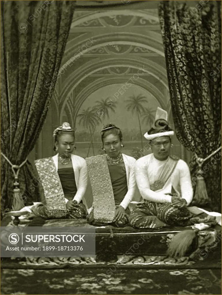 Supayalat (13 December 1859 - 24 November 1925) was the last queen of Burma who reigned in Mandalay (1878-1885), born to King Mindon Min and Queen of Alenandaw. Their reign lasted just seven years when Thibaw Min was defeated in the Third Anglo-Burmese War and forced to abdicate by the British in 1885. On 25 November 1885 they were taken away in a covered carriage, leaving Mandalay Palace by the southern gate of the walled city along the streets lined by British soldiers and their wailing subjects, to the River Irrawaddy where a steamboat awaited. Thibaw was 27 and Supayalat 26. After years of exile in India, Supayalat returned to Rangoon in 1919. She died six years later, in 1925 - shortly before her 66th birthday. Although the colonial government declared the day of her funeral a national holiday, the royal family's request for her to be buried in Mandalay was also refused. Her funeral was, however, held with pomp and ceremony as befitted a Burmese queen. Supayalat lies buried at the