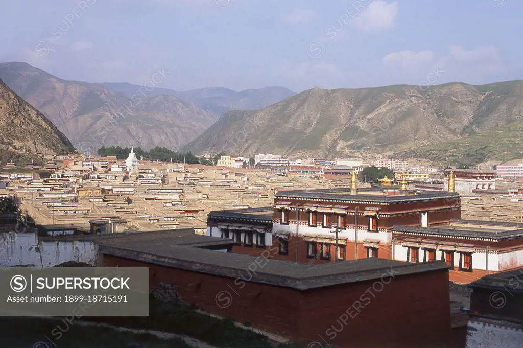 Labrang Monastery is one of the six great monasteries of the Geluk (Yellow Hat) school of Tibetan Buddhism. Its formal name is Gandan Shaydrup Dargay Tashi Gyaysu Khyilway Ling, commonly known as Labrang Tashi Khyil, or simply Labrang. The monastery was founded in 1709 by the first Jamyang Zhaypa, Ngawang Tsondru. It is Tibetan Buddhism's most important monastery town outside the Tibetan Autonomous Region.