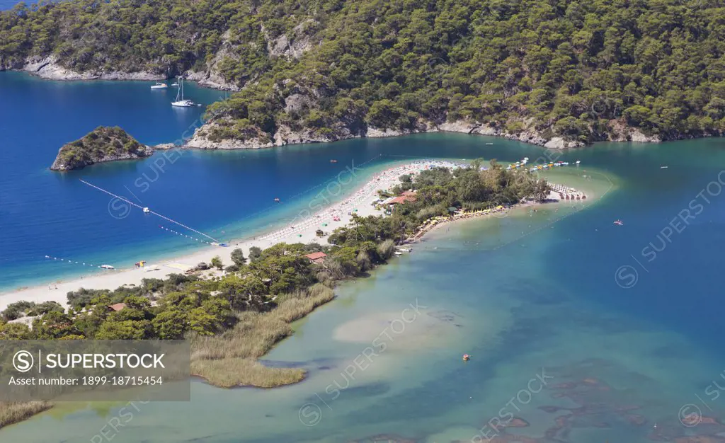 Oludeniz, or Olu Deniz, Mugla Province, Turkey. Known as the Dead Sea and the Blue Lagoon.