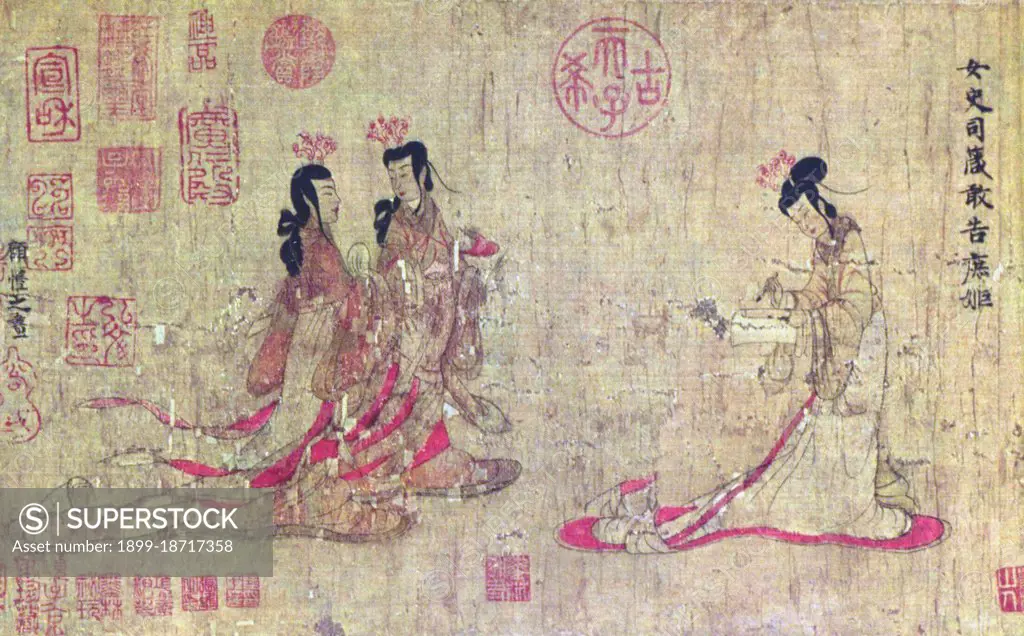 The 'Admonitions Scroll' is a Chinese narrative painting on silk that is traditionally ascribed to Gu Kaizhi (ca. 345-ca. 406), but which modern scholarship regards as a 5th to 8th century work that may or may not be a copy of an original Jin Dynasty (265-420) court painting by Gu Kaizhi. The full title of the painting is 'Admonitions of the Court Instructress'. It was painted to illustrate a poetic text written in 292 by the poet-official Zhang Hua (232-300) and composed to reprimand Empress Jia (257-300) and provide advice to imperial wives and concubines on how to behave in a proper manner.