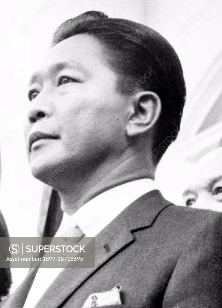 Ferdinand Emmanuel Edralin Marcos (September 11, 1917 - September 28, 1989) was 10th President of the Philippines from 1965 to 1986. He was a lawyer, member of the Philippine House of Representatives (1949-1959) and a member of the Philippine Senate (1959-1965). He was Senate President from 1963-1965. In 1983, his government was implicated in the assassination of his primary political opponent, Benigno Aquino, Jr. The implication caused a chain of events, including a tainted presidential election that served as the catalyst for the People Power Revolution in February 1986 that led to his removal from power and eventual exile in Hawaii.