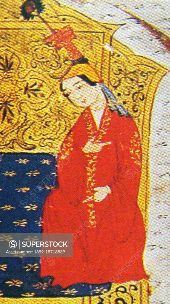 Sorghaghtani Beki or Bekhi, also written Sorkaktani, Sorkhokhtani, Sorkhogtani, Siyurkuktiti (c. 1198-1252), a Kereyid princess of the Nestorian Christian faith and daughter-in-law of Temujin (later known as Genghis Khan), was one of the most powerful and competent women in the Mongol Empire. Married to Tolui, Genghis' youngest son, she raised her sons to be leaders, and maneuvered the family politics so that all four of her sons, Mongke Khan, Hulagu Khan, Ariq Boke, and Kublai Khan, were to inherit the legacy of their grandfather. As a moving spirit behind the Mongol Empire, Sorghaghtani is responsible for much of the trade openings and intellectual exchange made possible by this, the largest contiguous empire in world history. As such, she may count among the most influential women in world history.