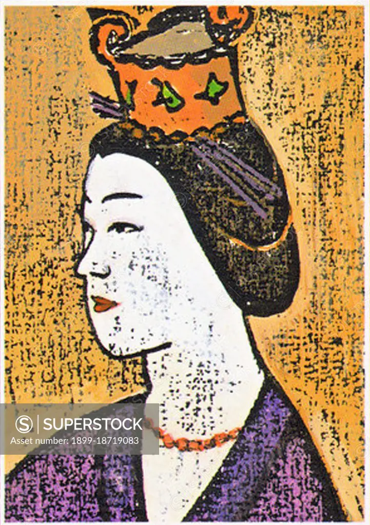 Empress Suiko (554-628), 33rd imperial rulerof Japan. In the history of Japan, Suiko was the first of only eight women to take on the role of empress regnant. She is traditionally venerated at a memorial Shinto shrine (misasagi) at Osaka.