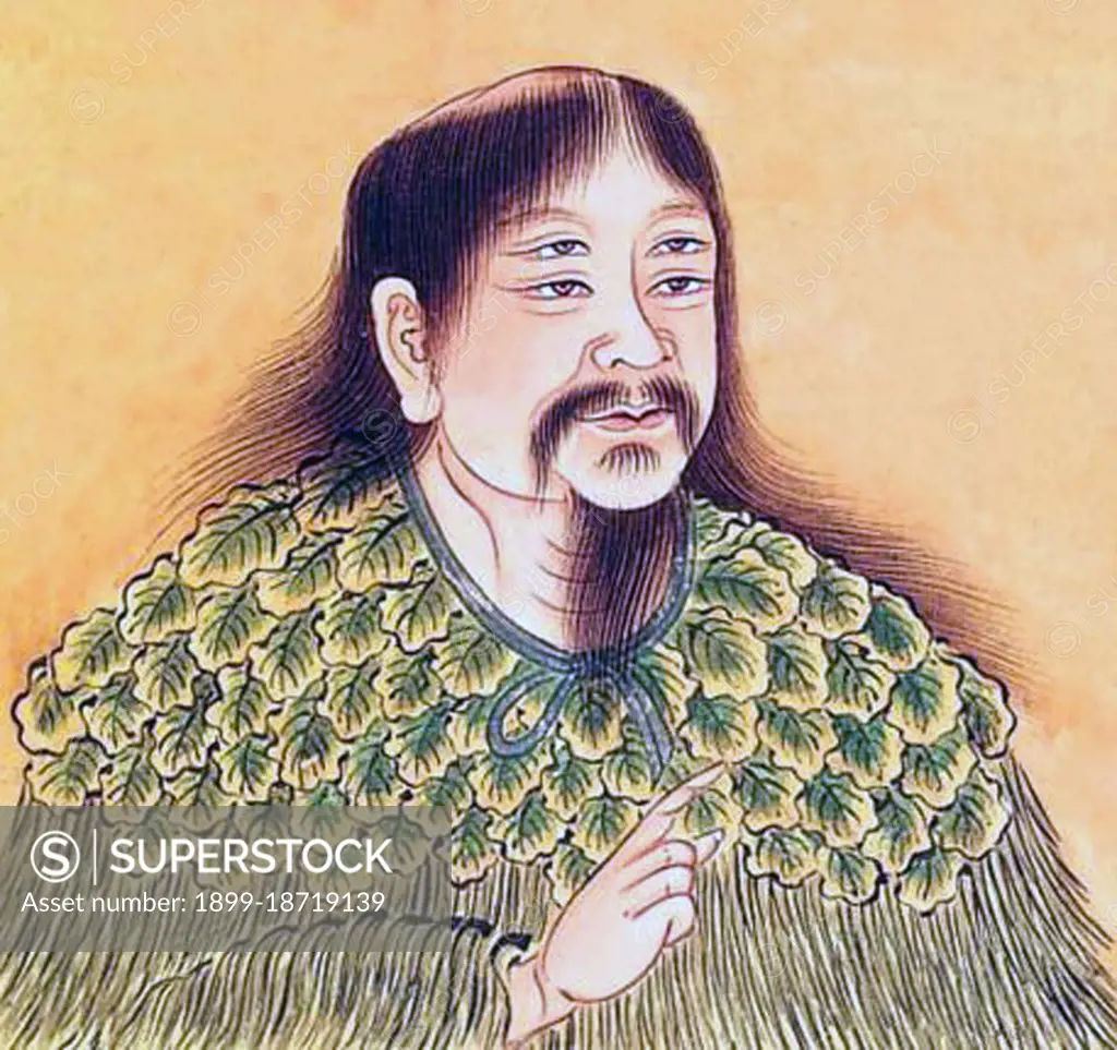 Cangjie (Ts'ang-chieh) is a very important figure in ancient China (c. 2650 BC), held to be the official historian of the Yellow Emperor and the inventor of Chinese characters. Legend has it that he had four eyes and four pupils, and that when he invented the characters, the deities and ghosts cried and the sky rained millet. He is considered a legendary figure rather than a historical figure.