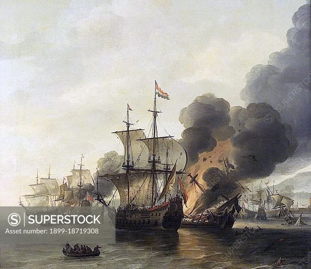 The naval Battle of Leghorn (the Dutch call the encounter by the Italian name Livorno) took place on 14 March (4 March Old Style) 1653, during the First Anglo-Dutch War, near Leghorn (Livorno), Italy. It was a victory of a Dutch fleet under Commodore Johan van Galen over an English squadron under Captain Henry Appleton. Afterward an English fleet under Captain Richard Badiley, which Appleton had been trying to reach, came up but was outnumbered and fled. The battle gave the Dutch command of the Mediterranean, placing the English trade with the Levant at their mercy, but Van Galen was mortally wounded, dying on 23 March.