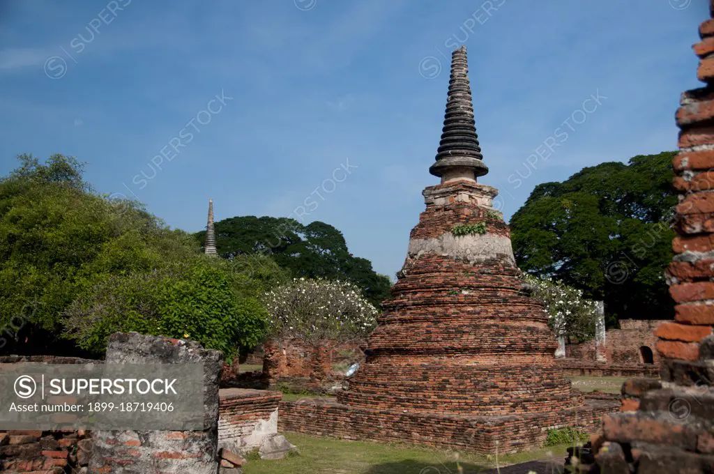 Ayutthaya historical park covers the ruins of the old city of Ayutthaya, central Thailand, which was founded by King Ramathibodi I in 1350 and was the capital of Siam until its destruction by the Burmese army in 1767. Thirty-three monarchs including King Rama IV governed from Ayutthaya. The ruins include a great many Buddhist temples and shrines. In 1969 renovations began on the ruins, and the park was declared a UNESCO World Heritage Site in 1991. 