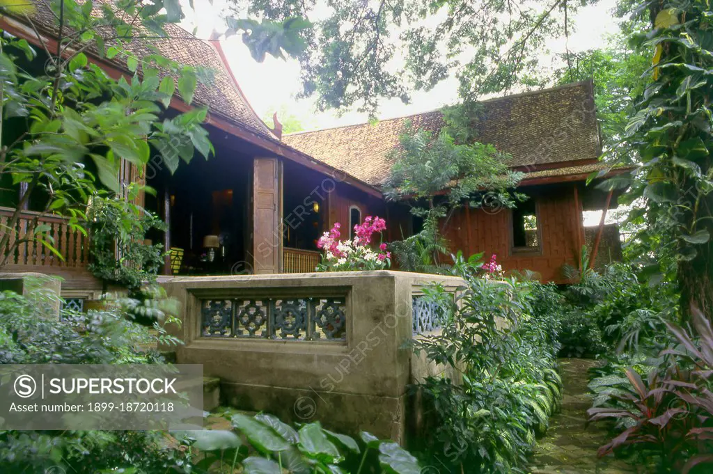 The Jim Thompson House is a museum in Bangkok. It is a complex of various old Thai structures that the American businessman Jim Thompson collected from all parts of Thailand in the 1950s and 60s. James (Jim) Harrison Wilson Thompson (born March 21, 1906 in Greenville, Delaware - unknown) was an American businessman who helped revitalize the Thai silk industry in the 1950s and 1960s. A former U.S. military intelligence officer, Thompson mysteriously disappeared from Malaysia's Cameron Highlands while going for a walk on Easter Sunday, March 26, 1967. 