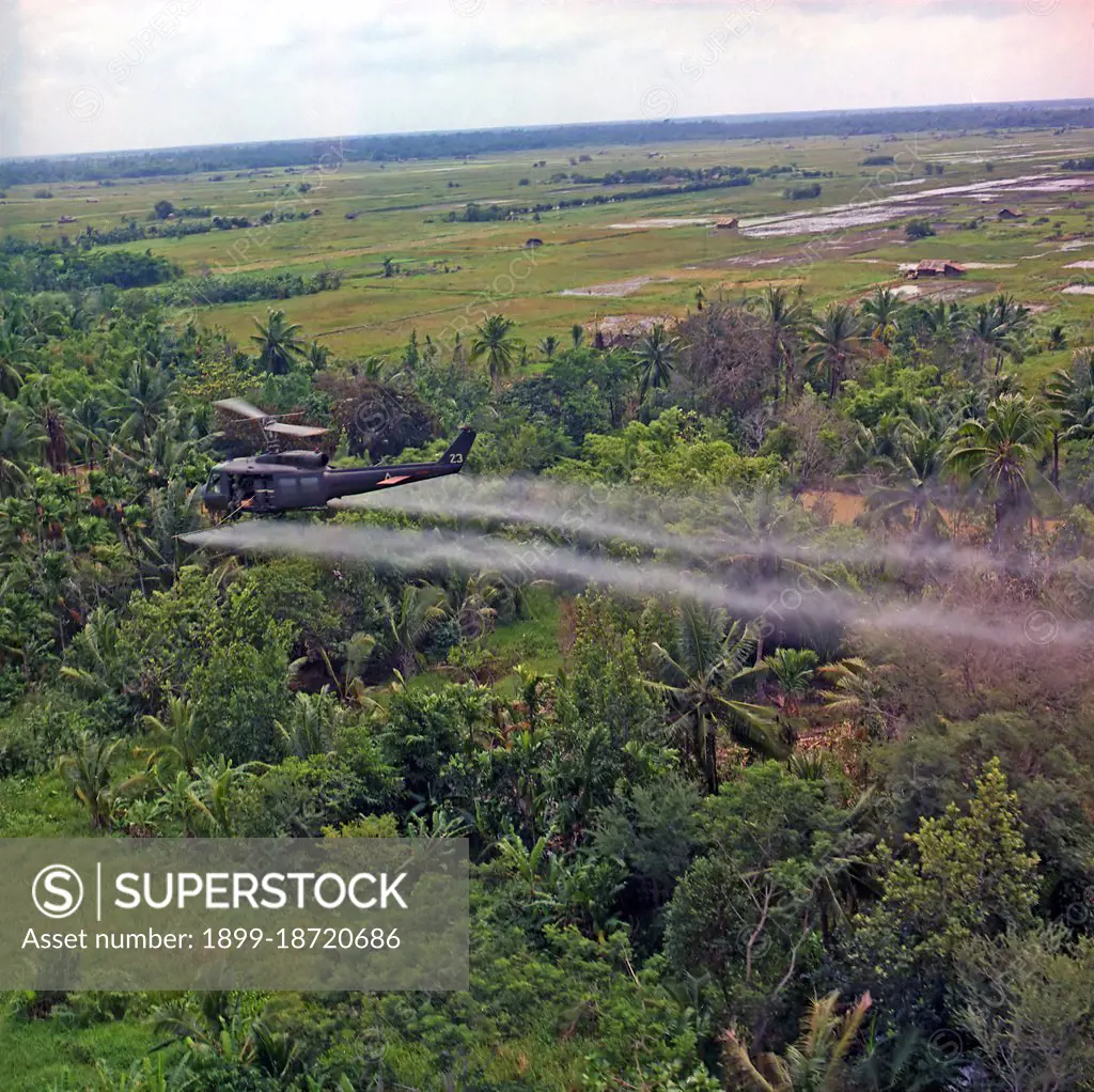 During the Vietnam War, between 1962 and 1971, the United States military sprayed 20,000,000 US gallons (80,000,000 L) of chemical herbicides and defoliants in Vietnam, eastern Laos and parts of Cambodia, as part of Operation Ranch Hand. The program's goal was to defoliate forested and rural land, depriving guerrillas of cover; another goal was to induce forced draft urbanization, destroying the ability of peasants to support themselves in the countryside, and forcing them to flee to the U.S. dominated cities, thus depriving the guerrillas of their rural support base and food supply. The US began to target food crops in October 1962; in 1965, 42 percent of all herbicide spraying was dedicated to food crops. Rural-to-urban migration rates dramatically increased in South Vietnam, as peasants escaped the destruction and famine in the countryside by fleeing to the U.S.-dominated cities. According to Vietnamese Ministry of Foreign Affairs, 4.8 million Vietnamese people were exposed to herbi