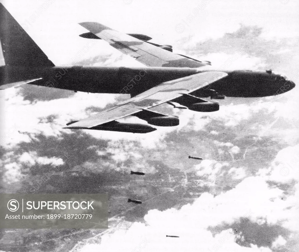 Operation Linebacker II was a US Seventh Air Force and US Navy Task Force 77 aerial bombing campaign, conducted against targets in the Democratic Republic of Vietnam (North Vietnam) during the final period of US involvement in the Vietnam War. The operation was conducted from 18-29 December 1972, leading to several informal names such as 'The December Raids' and 'The Christmas Bombings'. It saw the largest heavy bomber strikes launched by the US Air Force since the end of World War II. Linebacker II was a resumption of the Operation Linebacker bombings conducted from May to October, with the emphasis of the new campaign shifted to attacks by B-52 Stratofortress bombers rather than tactical fighter aircraft. 1,600 civilians died in Hanoi and Haiphong in the raids. During operation Linebacker II a total of 741 B-52 sorties were dispatched to bomb North Vietnam. 15,237 tons of ordnance were dropped on 18 industrial and 14 military targets (including eight SAM sites) while fighter-bombers 