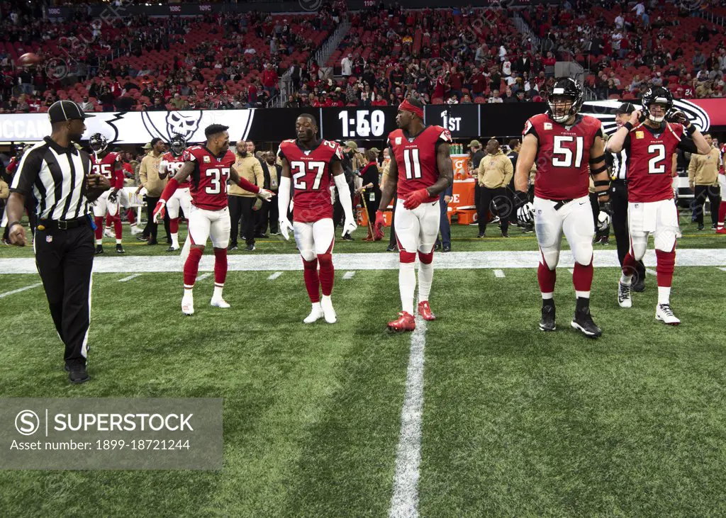 Reportage:  The NFL's Atlanta Falcons vs. Tampa Bay Buccaneers Salute to Service game, Atlanta, Georgia, Nov. 24, 2019. 