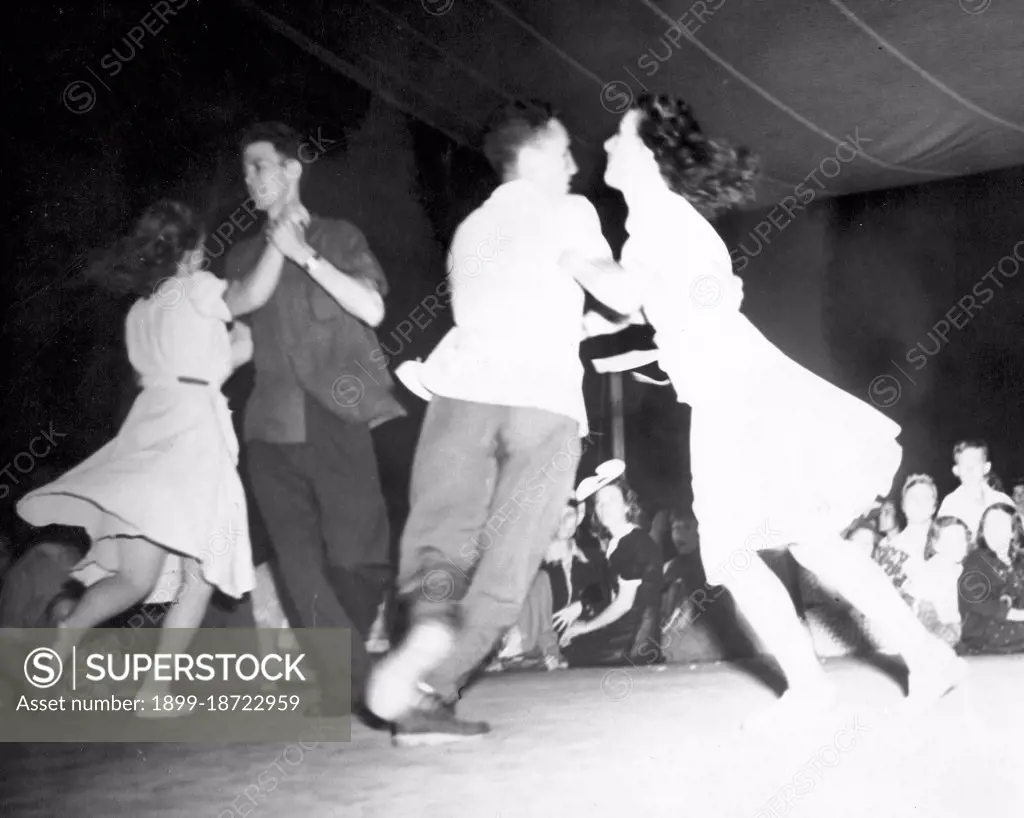 Enka Square Dance Team dancing at the Mountain Music Festival, Asheville, North Carolina circa 1938-1950.