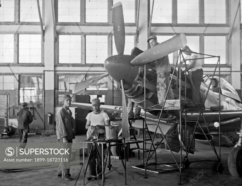 Historical F-51 Maintenance circa 1948.