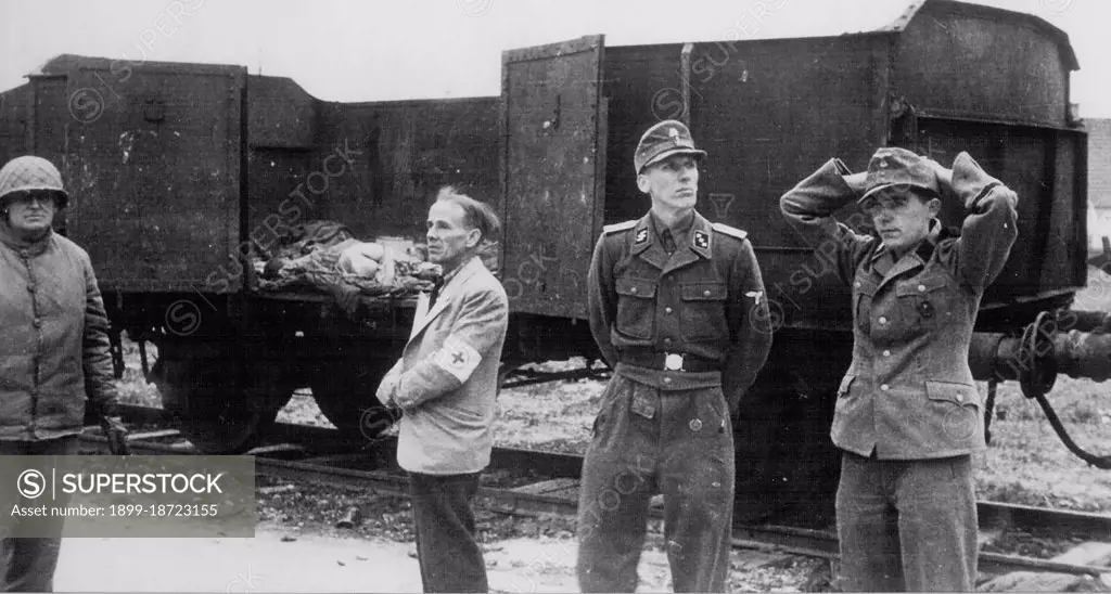 WW II History - Dachau Concentration Camp liberation in April, 1945.