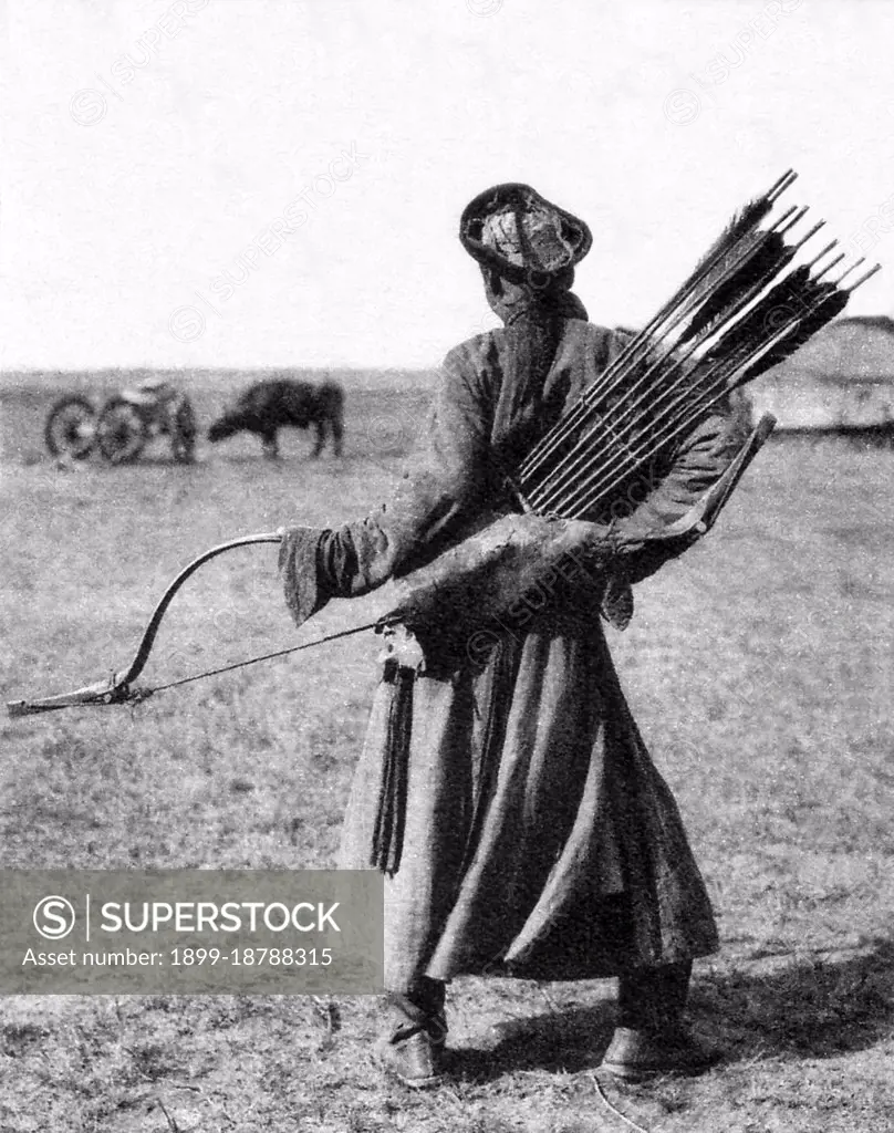 The Mongol bow is a recurved composite bow renowned for its military effectiveness. The old Mongolian bows that were used during the times of Genghis Khan were smaller than the modern weapons used at most Naadam festivals today. Modern Mongolian bows are larger and have string bridges. The modern design is very similar to the Manchurian bows used by the Chinese military during the Qing Dynasty. Ancient and modern Mongol bows are part of the Asian composite bow tradition. The core is wooden, with horn on the belly (facing towards the archer) and sinew on the back, bound together with animal glue. As animal glue is dissolved by water, composite bows may be ruined by rain or excess humidity; a wrapper of (waterproof) birch bark may give limited protection from moisture and from mechanical damage. The bow is usually stored in a leather case for protection when not in use.