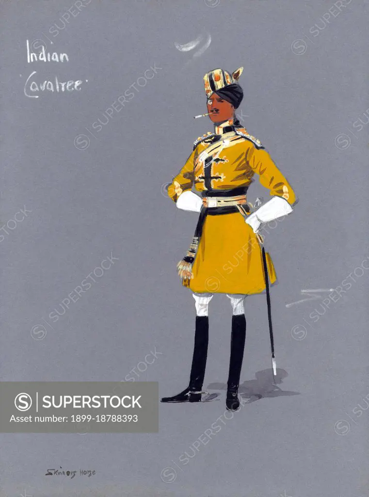 The 1st Duke of York's Own Lancers (Skinner's Horse) was a unit of the British Indian Army from 1922 to independence and thereafter a unit of the Indian Army. Its foundation was when it was raised in 1803 as Skinners Horse by James Skinner (Sikander Sahib) as an irregular cavalry regiment in the service of the East India Company, the regiment became (and remains) one of the seniormost cavalry regiments of the Armoured Corps of the Indian Army. There were two regiments of Indian Cavalry raised by Colonel James Skinner in 1803. They became the 1st Bengal Lancers and the 3rd Skinner's Horse. On the reduction of the Indian Army in 1922, they were amalgamated and became Skinner's Horse (1st Duke of York's Own Cavalry). The old 1st Lancers wore yellow uniforms (unique in the world) and the old 3rd wore blue. Each regiment had the full-dress (mounted) long 'Kurta' worn with a turban and cummerbund, also a full-dress (dis-mounted) or levee, dress. These were not in general use after 1914 but c