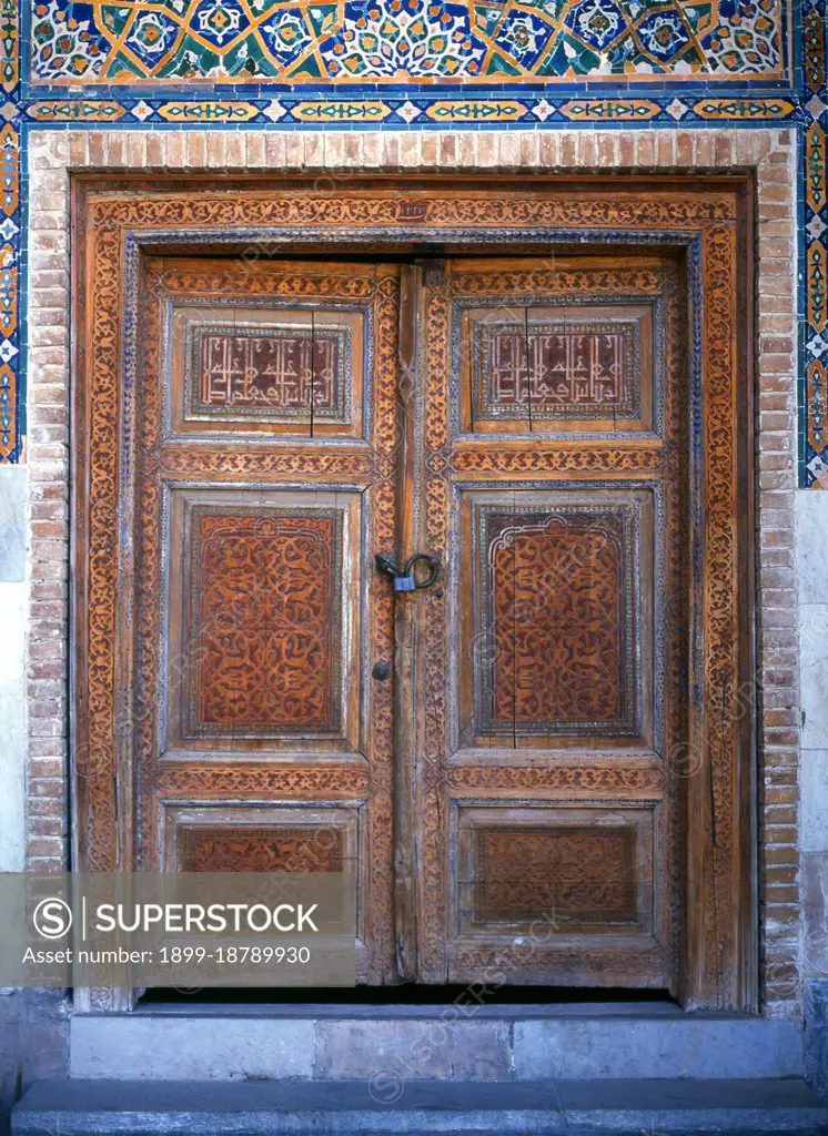 The Registan contains three madrasahs (schools), the Ulugh Beg Madrasah (1417-1420), Tilya-Kori Madrasah (1646-1660) and the Sher-Dor Madrasah (1619-1636). The Ulugh Beg Madrasah has its imposing portal with lancet arch facing the square. The corners are flanked by the high well-proportioned minarets. The mosaic panel over the entrance arch is decorated by geometrical stylized ornaments. The square-shaped courtyard includes a mosque, lecture rooms and is fringed by the dormitory cells in which students lived. There are deep galleries along the axes. Originally the Ulugh Beg Madrasah was a two-storied building with four domed darskhonas (lecture room) at the corners. The madrasah was one of the best clergy universities in the Moslem Orient of the 15th century. Abdurakhman Djami, a prominent poet, scientist and philosopher studied here. Ulugh Beg himself gave lectures here. During Ulugh Beg's government the madrasah was a centre of secular science.