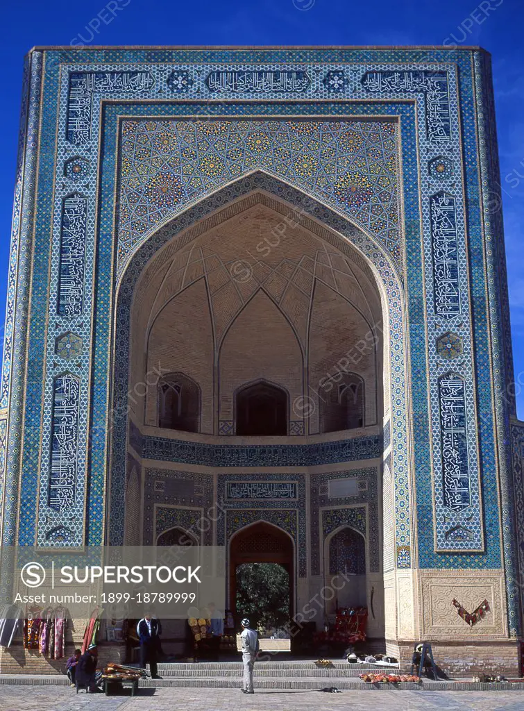 The Kalyan Mosque is Bukhara's congregational mosque or Friday Mosque. It was built in the 16th century on the site of an older mosque destroyed by Genghis Khan. The Kalyan minaret or Minara-i Kalan (Pesian/Tajik for the 'Grand Minaret') is part of the Po-i-Kalyan mosque complex and was designed by Bako and built by the Qarakhanid ruler Arslan Khan in 1127. The minaret is made in the form of a circular-pillar brick tower, narrowing upwards, with a diameter of 9m (30ft) at the bottom, 6m (20ft) at the top and a height of 46m (150ft) high. The Kalyan Minaret is also known as the 'Tower of Death', as for centuries criminals were executed by being tossed off the top. Bukhara was founded in 500 BCE in the area now called the Ark. However, the Bukhara oasis had been inhabitated long before. The city has been one of the main centres of Persian civilization from its early days in 6th century BCE. From the 6th century CE, Turkic speakers gradually moved in. Bukhara's architecture and archaeolog