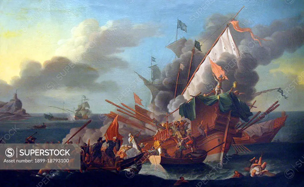 The Battle of Lepanto took place on 7 October 1571 when a fleet of the Holy League, a coalition of Catholic maritime states, decisively defeated the main fleet of the Ottoman Empire in five hours of fighting on the northern edge of the Gulf of Patras, off western Greece. The Ottoman forces sailing westwards from their naval station in Lepanto (Turkish: Inebahti; Greek: apat or pat Naupaktos or Épahtos) met the Holy League forces, which had come from Messina. The Victory of the Holy League prevented the Mediterranean Sea from becoming an uncontested highway for Muslim forces, protected Italy from a major Ottoman invasion, and prevented the Ottomans from advancing further into the southern flank of Europe. Lepanto was the last major naval battle in the Mediterranean fought entirely between galleys, and has been assigned great symbolic importance.