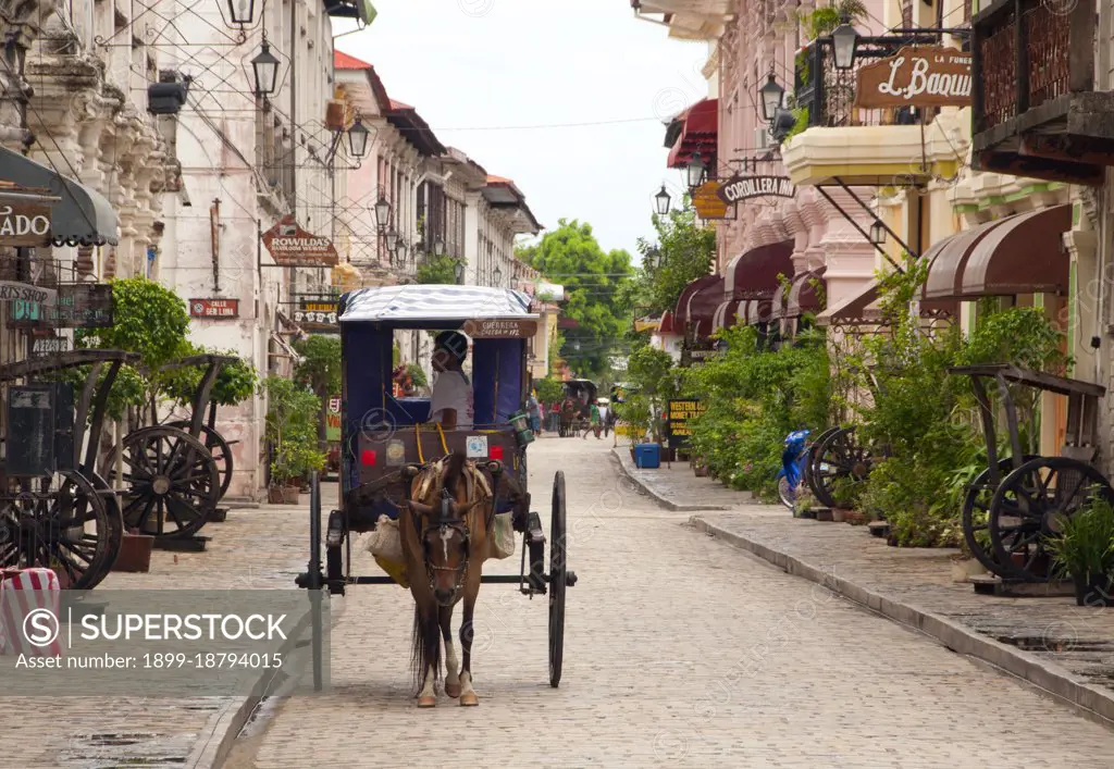 The City of Vigan is the capital of the Province of Ilocos Sur and located on the western coast of the island of Luzon. Vigan is the only surviving historic city in the Philippines that dates back to the 15th century Spanish colonial period. The town was also an important trading post in pre-colonial times with a community of Chinese traders from Fujian settled in the area. Today it has been awarded UNESCO World Heritage Site status acknowledging that it is one of the few Hispanic towns left in the Philippines, and is well-known for its cobblestone streets, and a unique architecture that fuses Philippine and Oriental building designs and construction, with colonial European architecture.