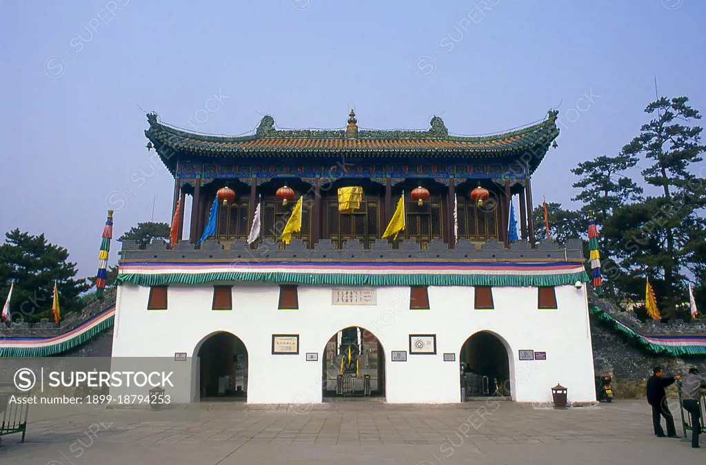 The Putuo Zongcheng Temple is a Qing Dynasty era Buddhist temple complex built between 1767 and 1771, during the reign of the Qianlong Emperor (1735-1796). The temple was modeled after the Potala Palace of Tibet, the old sanctuary of the Dalai Lama built a century earlier. In 1703, Chengde was chosen by the Kangxi Emperor as the location for his summer residence. Constructed throughout the eighteenth century, the Mountain Resort was used by both the Yongzheng and Qianlong emperors. The site is currently a UNESCO World Heritage Site. Since the seat of government followed the emperor, Chengde was a political center of the Chinese empire during these times. Chengde, formerly known as Jehol, reached its height under the Qianlong Emperor 1735-1796 (died 1799). The great monastery temple of the Potala, loosely based on the famous Potala in Lhasa, was completed after just four years of work in 1771. It was heavily decorated with gold and the emperor worshipped in the Golden Pavilion. In the t