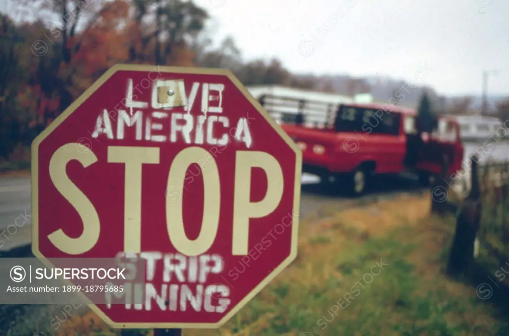 There Is Some Local Opposition to Stripping the Land in Southeastern Ohio. Most People, However, Are Employed by the Coal Companies and Are Afraid Any Demands for Reform Will Cost Them Their Jobs. Off Route 800. 10/1973. 