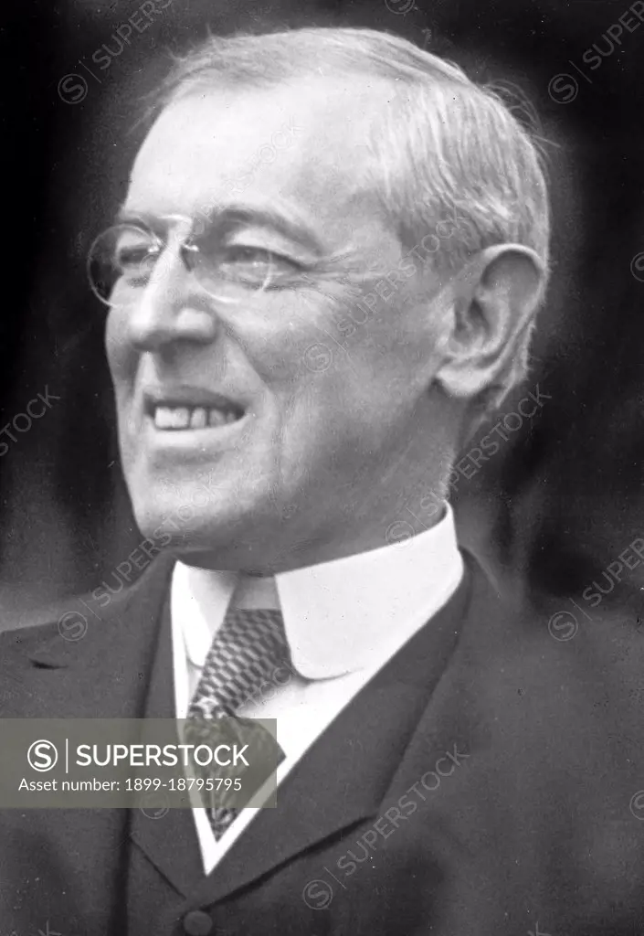 President Woodrow Wilson ca. 1914-1918 Portrait. 