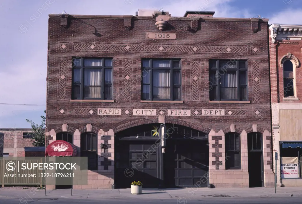 1980s America -  Firehouse Restaurant, Rapid City, South Dakota 1987. 