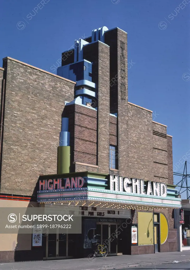 1970s America -  Highland Theater, St Paul, Minnesota 1976. 