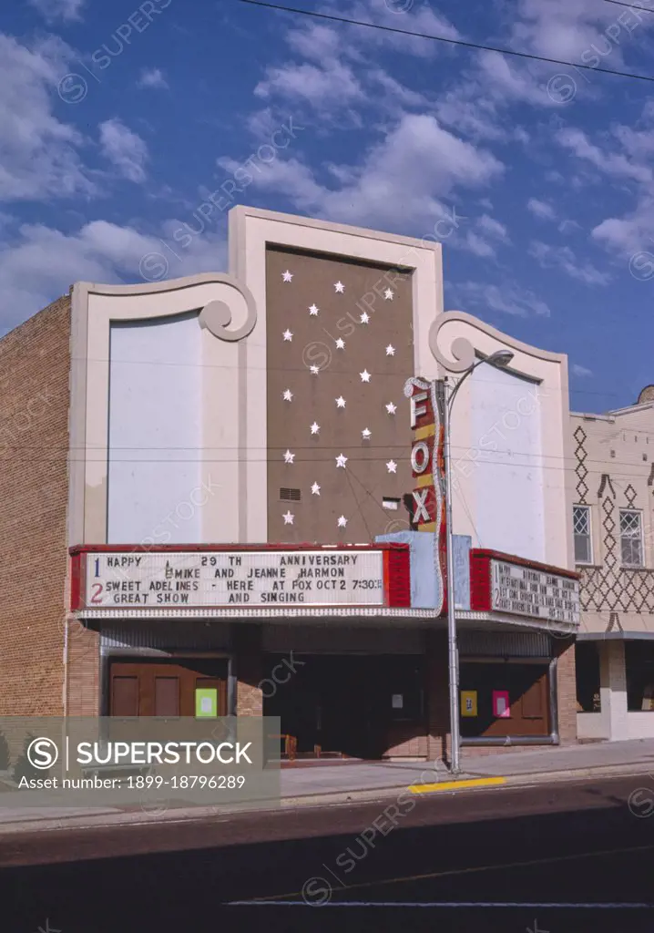 1990s America -  Fox Theater, McCook, Nebraska 1993. 