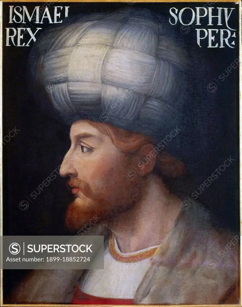 Ismail I (July 17, 1487 - May 23, 1524), known in Persian as Shāh Ismāʿil (Persian: شاه اسماعیل‎; full name: Abū l-Muzaffar bin Haydar as-Safavī), was Shah of Iran (1501-1524) and the founder of the Safavid dynasty which survived until 1736. Isma'il started his campaign in Iranian Azerbaijan in 1500 as the leader of the Safaviyya, a Twelver Shia militant religious order, and unified all of Iran by 1509. The dynasty founded by Ismail I would rule for two centuries, it was one of the greatest Persian empires after the Muslim conquest of Persia. It also reasserted the Iranian identity in Greater Iran, the revival of Persia as an economic power, the establishment of an efficient state and bureaucracy, architectural innovation and their patronage for the fine arts. Ismail played a key role in the rise of Twelver Islam; he converted much of Iran from Sunni to Shi'a Islam, importing religious authorities from the Levant. In Alevism, Shah Ismail remains revered as a spiritual guide. Ismail was