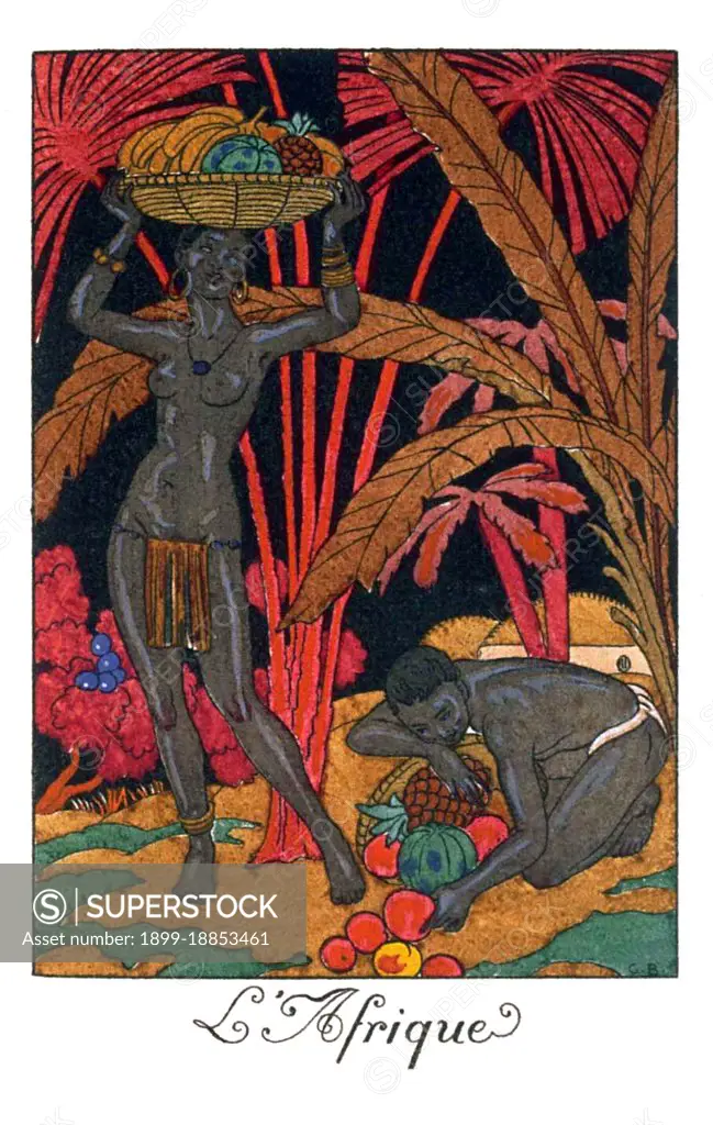 George Barbier (1882-1932) was one of the great French illustrators of the early 20th century. Born in Nantes, France on October 10, 1882, Barbier was 29 years old when he mounted his first exhibition in 1911 and was subsequently swept to the forefront of his profession with commissions to design theatre and ballet costumes, to illustrate books, and to produce haute couture fashion illustrations. For the next 20 years Barbier led a group from the Ecole des Beaux Arts who were nicknamed by Vogue 'The Knights of the Bracelet'a tribute to their fashionable and flamboyant mannerisms and style of dress. Included in this élite circle were Bernard Boutet de Monvel and Pierre Brissaud (both of whom were Barbier's first cousins), Paul Iribe, Georges Lepape, and Charles Martin. During his career Barbier also turned his hand to jewellery, glass and wallpaper design, wrote essays and many articles for the prestigious Gazette du bon ton. In the mid-1920s he worked with Erté to design sets and cost