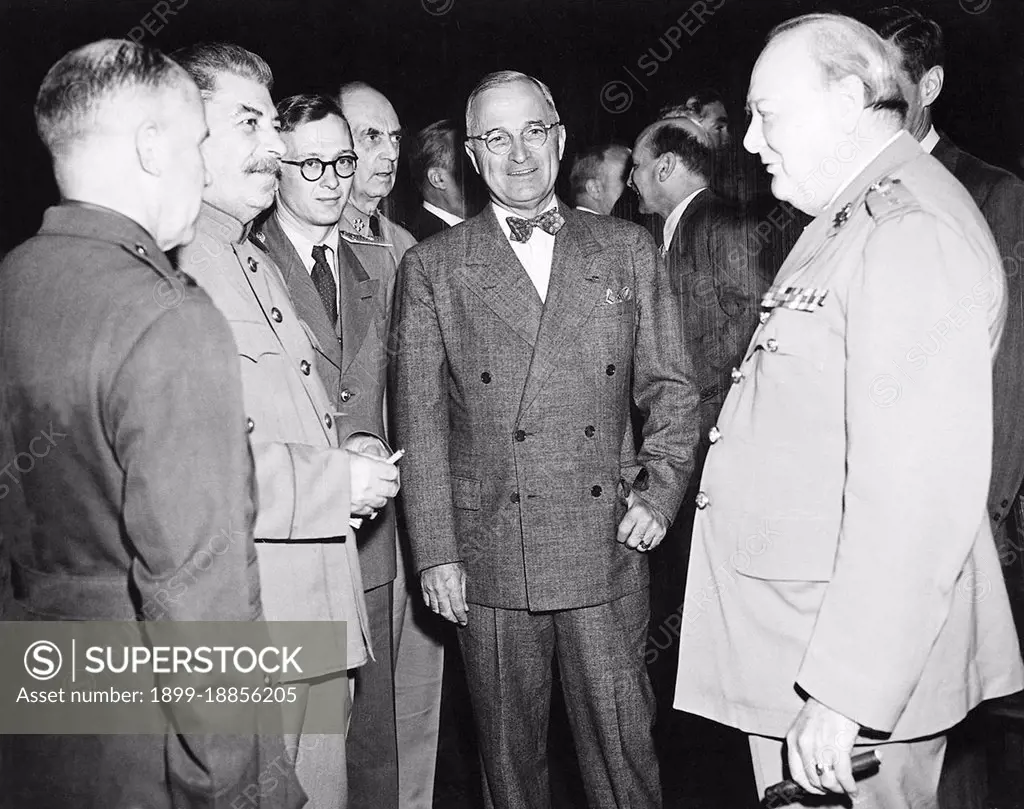 The Potsdam Conference was held  in Potsdam, occupied Germany, from 17 July to 2 August 1945. Participants were the Soviet Union, the United Kingdom and the United States. The three powers were represented by Communist Party General Secretary Joseph Stalin, Prime Ministers Winston Churchill, and, later, Clement Attlee, as well as President Harry S. Truman. Stalin, Churchill, and Trumanas well as Attlee, who participated alongside Churchill while awaiting the outcome of the 1945 general election, and then replaced Churchill as Prime Minister after the Labour Party's defeat of the Conservativesgathered to decide how to administer punishment to the defeated Nazi Germany, which had agreed to unconditional surrender nine weeks earlier, on 8 May (VE Day). The goals of the conference also included the establishment of post-war order, peace treaty issues, and countering the effects of the war.