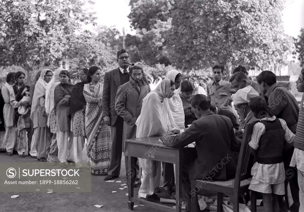 The Indian general election of 1951-52 elected the first Lok Sabha since India became independent in August 1947. Until this point, the Indian Constituent Assembly had served as an interim legislature. The Indian National Congress (INC) won a landslide victory, winning 364 of the 489 seats and 45% of the total votes polled. This was over four times as many votes as the second-largest party. Jawaharlal Nehru became the first democratically elected Prime Minister of the country.