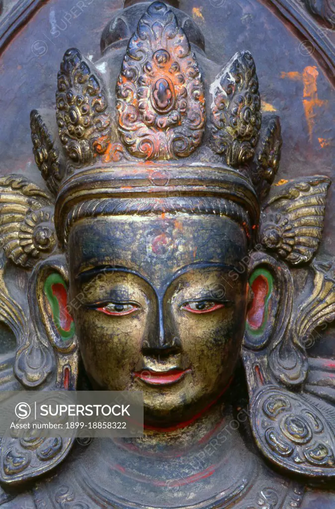 Vishnu (Sanskrit िष्णु Viṣṇu) is the Supreme god in the Vaishnavite tradition of Hinduism. Smarta followers of Adi Shankara, among others, venerate Vishnu as one of the five primary forms of God. The Vishnu Sahasranama declares Vishnu as Paramatma (supreme soul) and Parameshwara (supreme God). It describes Vishnu as the All-Pervading essence of all beings, the master of - and beyond - the past, present and future, one who supports, sustains and governs the Universe and originates and develops all elements within. Vishnu governs the aspect of preservation and sustenance of the universe, so he is called 'Preserver of the Universe'. In the Puranas, Vishnu is described as having the divine colour of water filled clouds, four-armed, holding a lotus, mace, conch (shankha) and chakra (wheel). Vishnu is also described in the Bhagavad Gita as having a 'Universal Form' (Vishvarupa) which is beyond the ordinary limits of human perception or imagination.