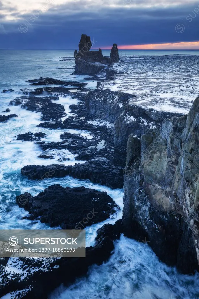 Londrangar, Iceland, North Atlantic Ocean