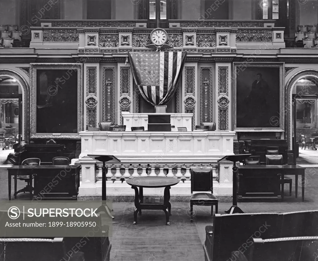 Speakers Desk, House of Representatives, Washington, D.C. ca.  between 1910 and 1926.