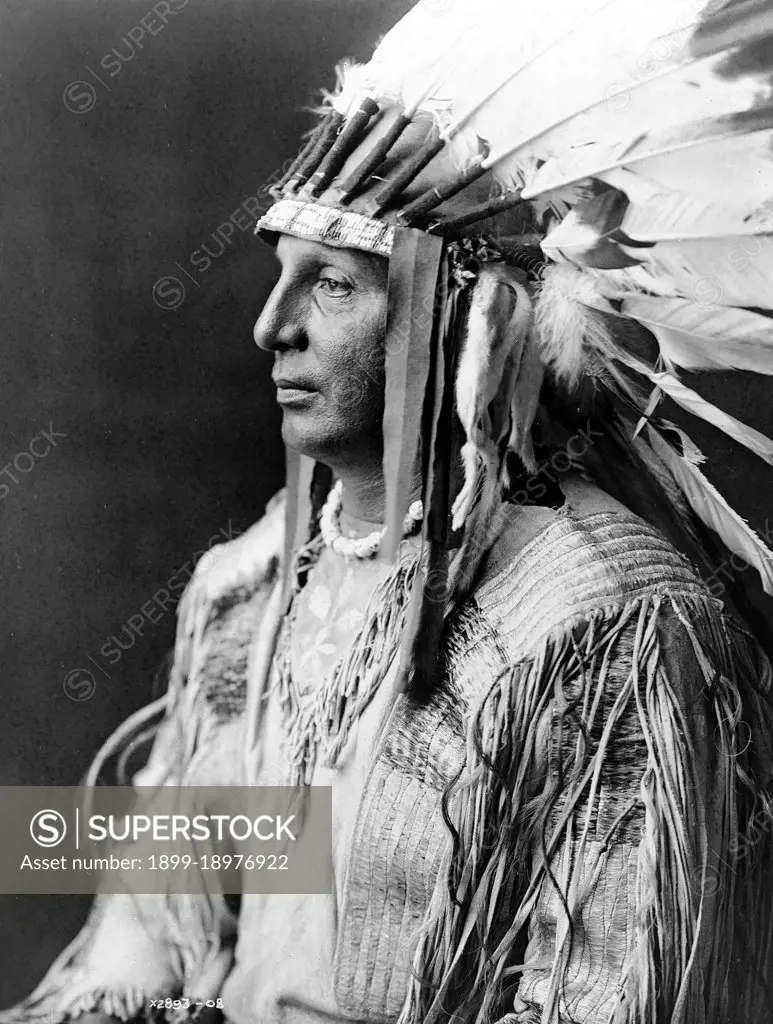 Edward S. Curtis Native American Indians - White Shield, Arikara ca. 1908. 