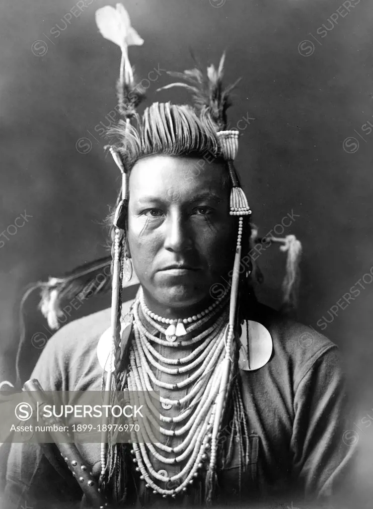 Edward S. Curtis Native American Indians - Swallow Bird, Crow Indian, Montana ca. 1908. 