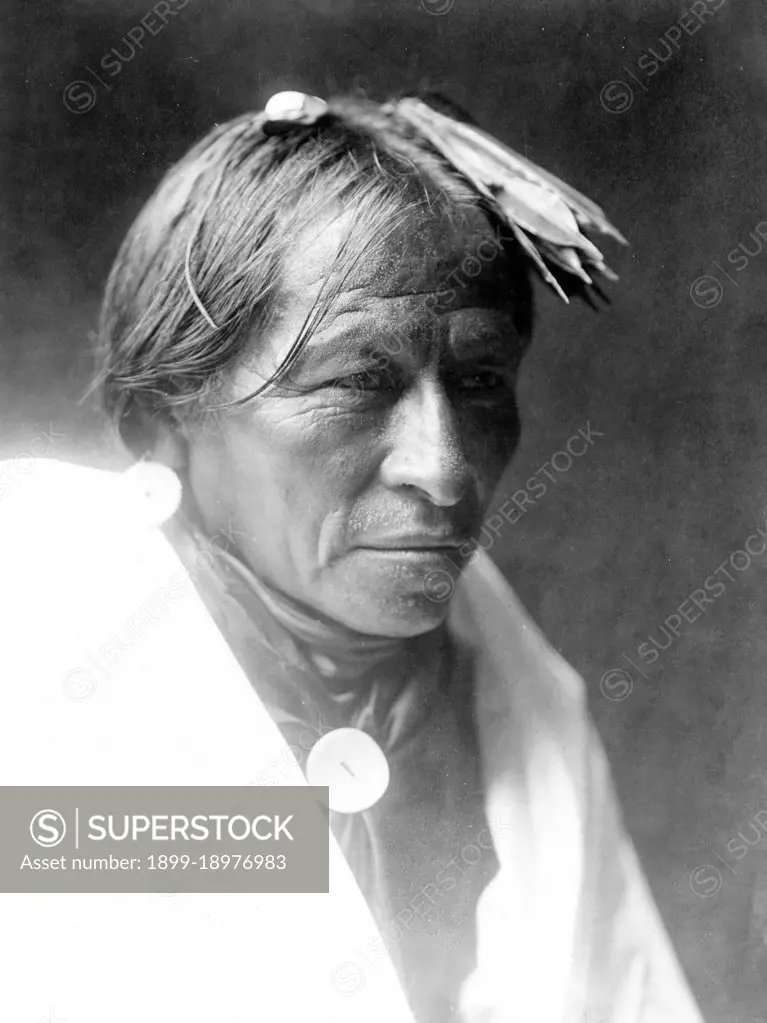 Edward S. Curtis Native American Indians - American Indian Man, possibly Taos ca. 1905. 