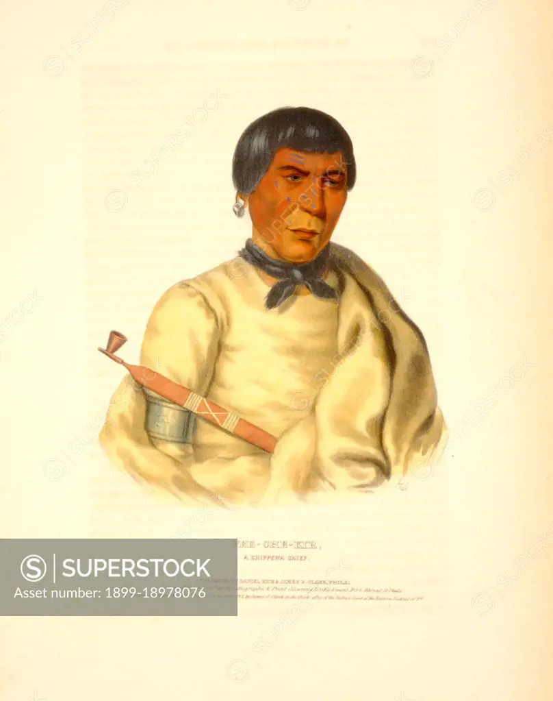 Pee-Che-Kir, a Chippewa chief c 1843. 