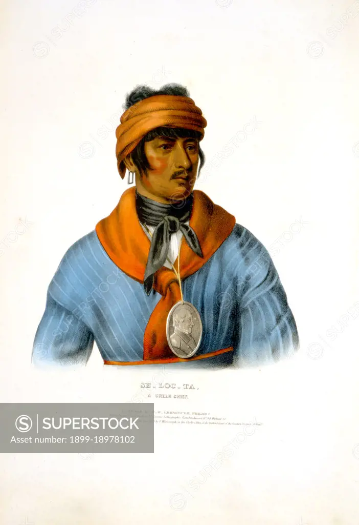 Se-loc-ta, a Creek chief ca1836. 