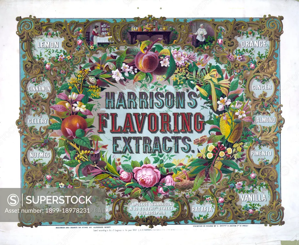 Harrison's flavoring extracts. Phila. ca. 1868. 