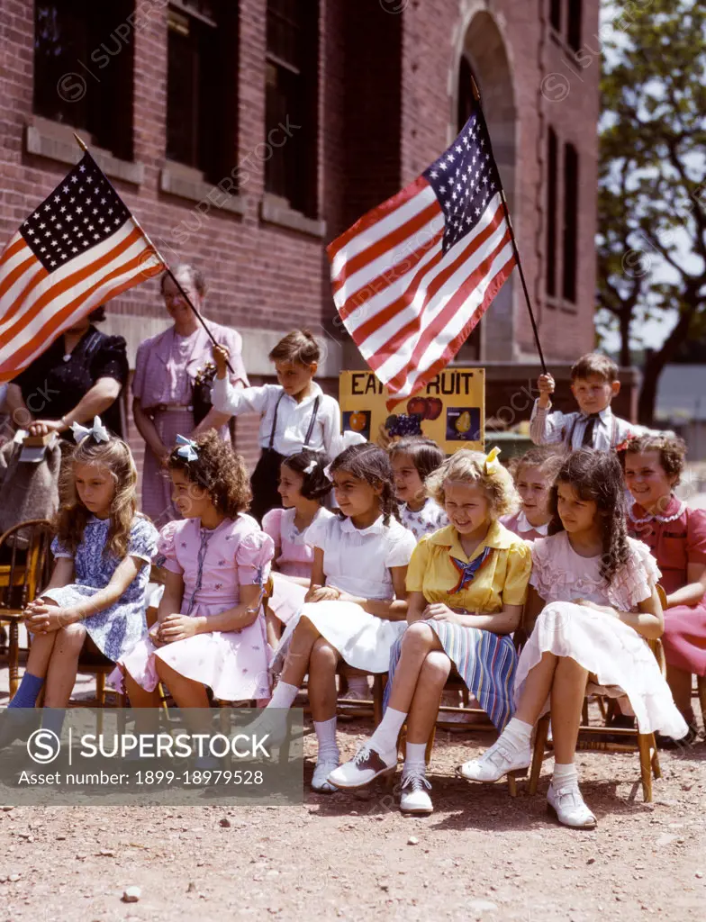 School children, half of Polish and half of Italian descent, at a festival in May 1942, Southington, Conn. - May 1942. 