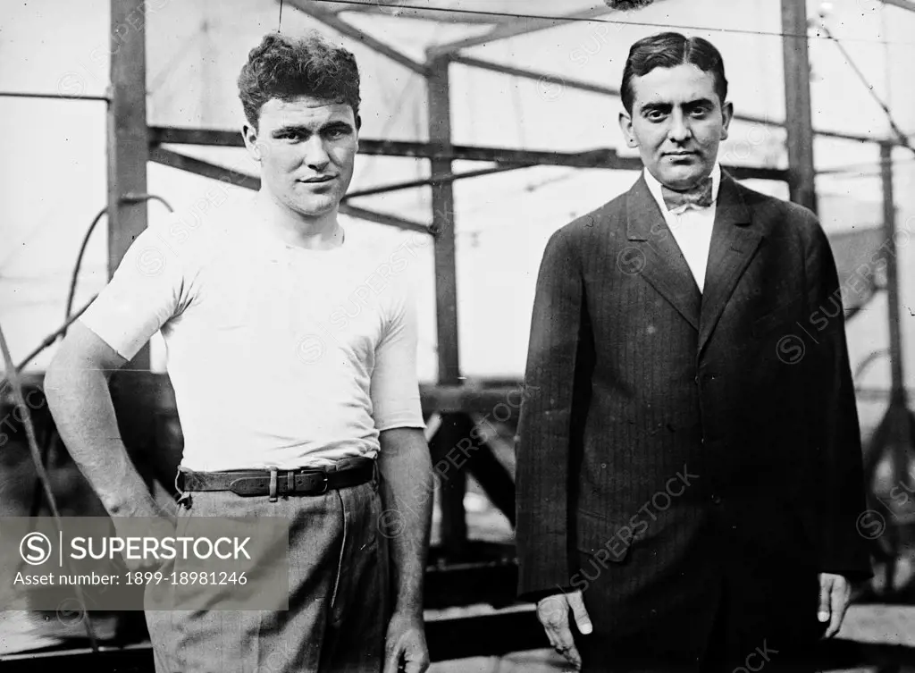 John J. Meckler and C.A. Allen (or Allen Canton) who built a bi-plane intended for a trans-atlantic flight ca. 1912. 