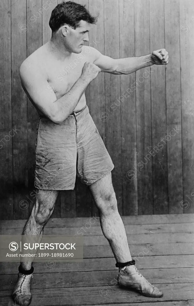 Dan A. Sullivan in boxing pose. 