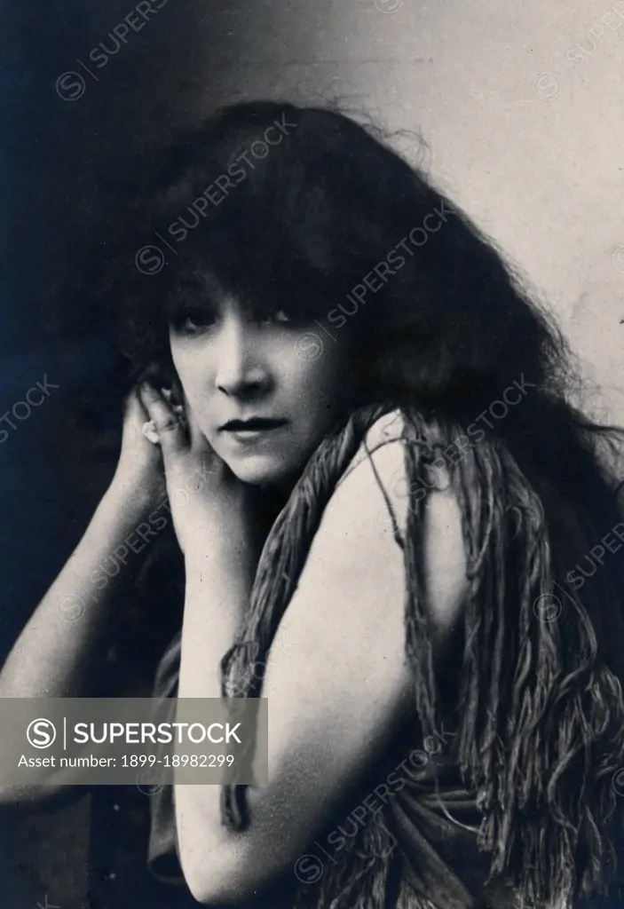 Publicity photograph of Sarah Bernhardt in the role of Leah ca. 1892. 